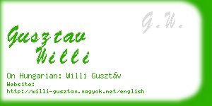 gusztav willi business card